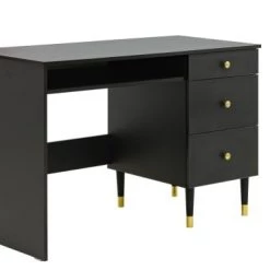 Bopita Bureaux Enfant Bureau Noir Mat En Panneaux De Particules -Armoires enfant Soldes bureau noir mat en panneaux de particules 2