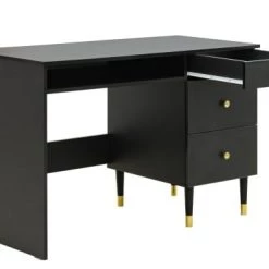 Bopita Bureaux Enfant Bureau Noir Mat En Panneaux De Particules -Armoires enfant Soldes bureau noir mat en panneaux de particules 3