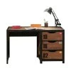 Vipack Bureaux Enfant Bureau Noir Naturel -Armoires enfant Soldes bureau noir naturel