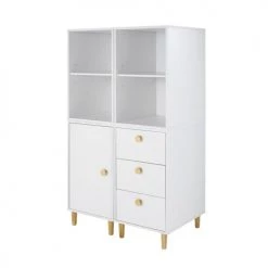 Maisons Du Monde Bureaux Enfant Caisson Pour Bureau Modulable 3 Tiroirs Blanc -Armoires enfant Soldes caisson pour bureau modulable 3 tiroirs blanc 1000 6 16 206369 14