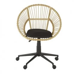 Armoires enfant Soldes -Armoires enfant Soldes chaise de bureau a roulettes en metal beige et noir 1000 14 20 225315 2