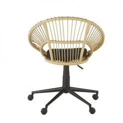 Maisons Du Monde Chaises De Bureau Enfant Chaise De Bureau à Roulettes En Métal Beige Et Noir -Armoires enfant Soldes chaise de bureau a roulettes en metal beige et noir 1000 14 20 225315 4