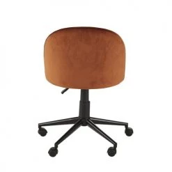 Maisons Du Monde Chaises De Bureau Enfant Chaise De Bureau à Roulettes En Velours Marron écureuil -Armoires enfant Soldes chaise de bureau a roulettes en velours marron ecureuil 1000 13 19 225314 4