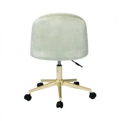 Maisons Du Monde Chaises De Bureau Enfant Chaise De Bureau à Roulettes En Velours Vert Et Métal Coloris Laiton -Armoires enfant Soldes chaise de bureau a roulettes en velours vert et metal coloris laiton 1000 0 39 215084 7