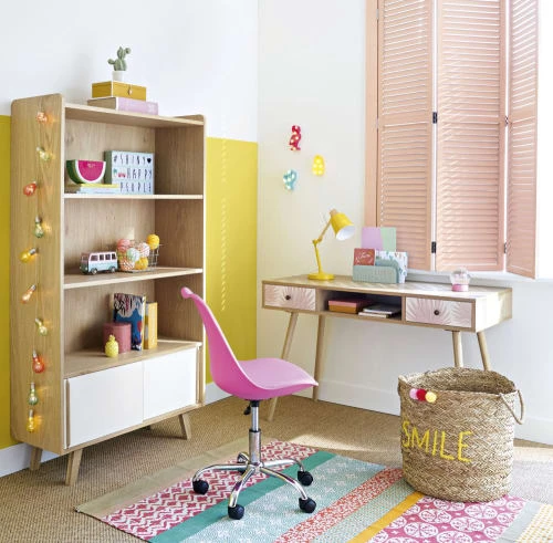 Maisons Du Monde Chaises De Bureau Enfant Chaise De Bureau à Roulettes Rose 4 Maisons Du Monde Chaises De Bureau Enfant Chaise De Bureau à Roulettes Rose – Image 2