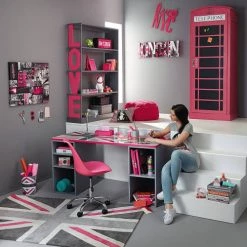 Maisons Du Monde Chaises De Bureau Enfant Chaise De Bureau à Roulettes Rose 12 Maisons Du Monde Chaises De Bureau Enfant Chaise De Bureau à Roulettes Rose -Armoires enfant Soldes chaise de bureau a roulettes rose 1000 1 33 134964 7