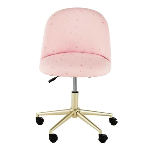 Maisons Du Monde Chaises De Bureau Enfant Chaise De Bureau Rose à Roulettes Et Métal Coloris Laiton 4 Maisons Du Monde Chaises De Bureau Enfant Chaise De Bureau Rose à Roulettes Et Métal Coloris Laiton – Image 2