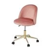 Maisons Du Monde Chaises De Bureau Enfant Chaise De Bureau Vintage à Roulettes En Velours Rose -Armoires enfant Soldes chaise de bureau vintage a roulettes en velours rose 1000 7 36 206676 8