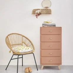 Maisons Du Monde Commodes Enfant Chiffonnier Vintage 5 Tiroirs Terracotta -Armoires enfant Soldes chiffonnier vintage 5 tiroirs terracotta 1000 6 1 205944 5