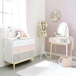 Maisons Du Monde Coiffeuses Coiffeuse Vintage Blanche Et Rose 12 Maisons Du Monde Coiffeuses Coiffeuse Vintage Blanche Et Rose -Armoires enfant Soldes coiffeuse vintage blanche et rose 1000 13 35 150259 6