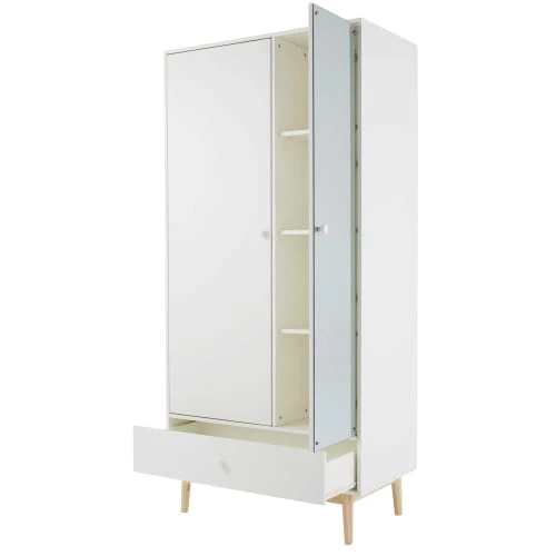 Maisons Du Monde Rangements Ados Dressing 2 Portes 1 Tiroir Blanc 6 Maisons Du Monde Rangements Ados Dressing 2 Portes 1 Tiroir Blanc – Image 4