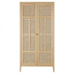 Maisons Du Monde Armoires Enfant Dressing 2 Portes Battantes Cannage En Rotin Beige