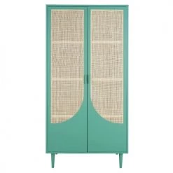 Maisons Du Monde Armoires Enfant Dressing 2 Portes Battantes Vert Et Beige
