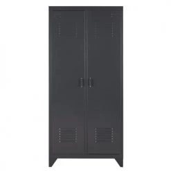 Maisons Du Monde Armoires Enfant Dressing 2 Portes En Métal Gris Anthracite