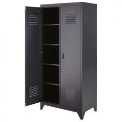 Maisons Du Monde Armoires Enfant Dressing 2 Portes En Métal Gris Anthracite 8 Maisons Du Monde Armoires Enfant Dressing 2 Portes En Métal Gris Anthracite -Armoires enfant Soldes dressing 2 portes en metal gris anthracite 1000 5 10 215055 2