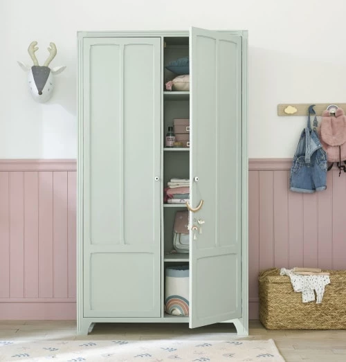 Maisons Du Monde Armoires Enfant Dressing 2 Portes Vert 6 Maisons Du Monde Armoires Enfant Dressing 2 Portes Vert – Image 4