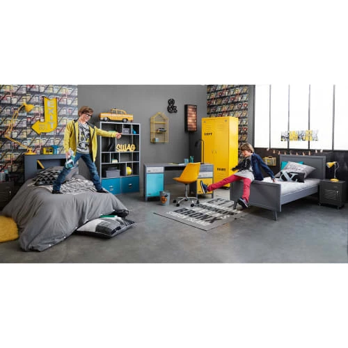 Maisons Du Monde Dressings Dressing à Roulettes 2 Portes En Métal Jaune 6 Maisons Du Monde Dressings Dressing à Roulettes 2 Portes En Métal Jaune – Image 5