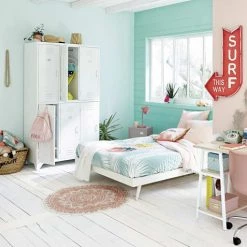 Maisons Du Monde Armoires Dressing Vestiaire Indus 6 Portes En Métal Blanc -Armoires enfant Soldes dressing vestiaire indus 6 portes en metal blanc 1000 12 0 193438 5