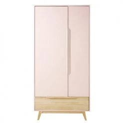 Maisons Du Monde Armoires Enfant Dressing Vintage 2 Portes 1 Tiroir Rose Clair