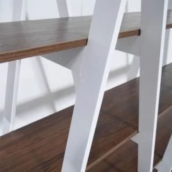 ID Kids Bibliothèques Et étagères Enfant Etagère 4 Tablettes Effet Bois Blanc Et Bois -Armoires enfant Soldes etagere 4 tablettes effet bois blanc et bois 2