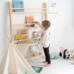 Crochetts Bibliothèques Et étagères Enfant Étagère à Livres Montessori Angela Pin Naturel -Armoires enfant Soldes etagere a livres montessori angela pin naturel 5