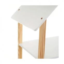 Wadiga Bibliothèques Et étagères Enfant Étagère Bibliothèque Chambre Enfant Maison Blanc Et Bois 79x30x131cm -Armoires enfant Soldes etagere bibliotheque chambre enfant maison blanc et bois 79x30x131cm 3