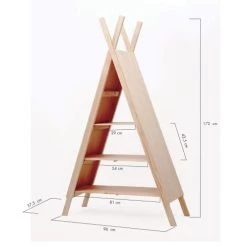 RNT By Really Nice Things Bibliothèques Et étagères Enfant Étagère Bibliothèque En Pin Massif Couleur Naturel Forme De Tipi 10 RNT By Really Nice Things Bibliothèques Et étagères Enfant Étagère Bibliothèque En Pin Massif Couleur Naturel Forme De Tipi -Armoires enfant Soldes etagere bibliotheque en pin massif couleur naturel forme de tipi 2