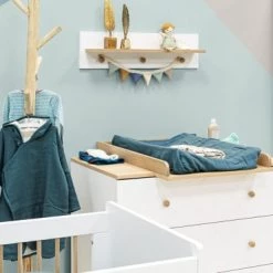 Bopita Bibliothèques Et étagères Enfant Étagère Blanc Chêne -Armoires enfant Soldes etagere blanc chene 4