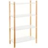 Wadiga Bibliothèques Et étagères Enfant Étagère Chambre Enfant 4 étages Blanc Et Bois - 60x30x106.5cm 2 Wadiga Bibliothèques Et étagères Enfant Étagère Chambre Enfant 4 étages Blanc Et Bois - 60x30x106.5cm -Armoires enfant Soldes etagere chambre enfant 4 etages blanc et bois 60x30x106 5cm