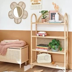 Maisons Du Monde Bibliothèques Et étagères Enfant Etagère En Rotin Beige -Armoires enfant Soldes etagere en rotin beige 1000 6 17 225681 5