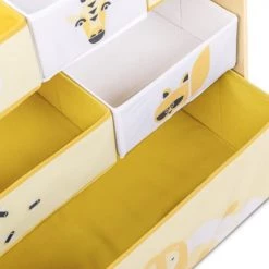 Beeloom Bibliothèques Et étagères Enfant Etagère Multifonctionnelle Pour Enfants En Bois Naturel Jaune 11 Beeloom Bibliothèques Et étagères Enfant Etagère Multifonctionnelle Pour Enfants En Bois Naturel Jaune -Armoires enfant Soldes etagere multifonctionnelle pour enfants en bois naturel jaune 3