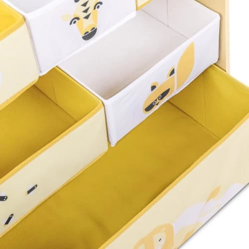 Beeloom Bibliothèques Et étagères Enfant Etagère Multifonctionnelle Pour Enfants En Bois Naturel Jaune 6 Beeloom Bibliothèques Et étagères Enfant Etagère Multifonctionnelle Pour Enfants En Bois Naturel Jaune – Image 5