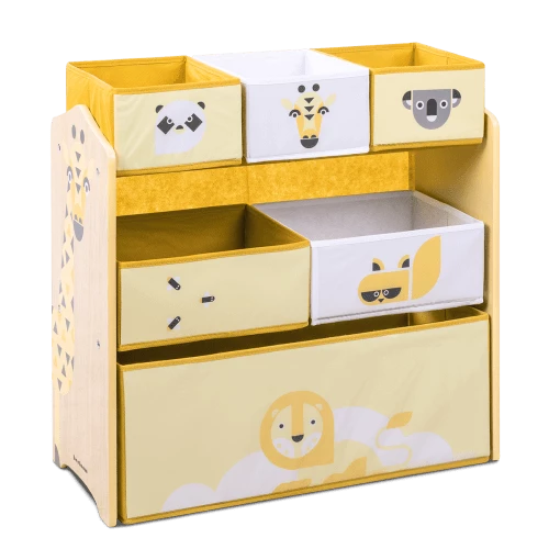 Beeloom Bibliothèques Et étagères Enfant Etagère Multifonctionnelle Pour Enfants En Bois Naturel Jaune 2 Beeloom Bibliothèques Et étagères Enfant Etagère Multifonctionnelle Pour Enfants En Bois Naturel Jaune