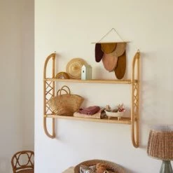 Tikamoon Bibliothèques Et étagères Enfant Etagère Murale Enfant En Rotin -Armoires enfant Soldes etagere murale enfant en rotin 3
