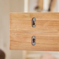 Tikamoon Bibliothèques Et étagères Enfant Etagère Murale Enfant En Teck Massif 100 Cm -Armoires enfant Soldes etagere murale enfant en teck massif 100 cm 4