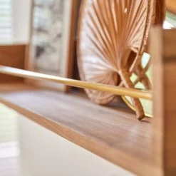 Tikamoon Bibliothèques Et étagères Enfant Etagère Murale Enfant En Teck Massif 100 Cm -Armoires enfant Soldes etagere murale enfant en teck massif 100 cm 9