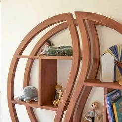 Tikamoon Bibliothèques Et étagères Enfant Etagère Murale Enfant En Teck Massif -Armoires enfant Soldes etagere murale enfant en teck massif 4