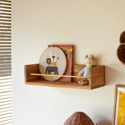 Tikamoon Bibliothèques Et étagères Enfant Etagère Murale Enfant En Teck Massif 60 Cm -Armoires enfant Soldes etagere murale enfant en teck massif 60 cm 3