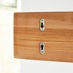 Tikamoon Bibliothèques Et étagères Enfant Etagère Murale Enfant En Teck Massif 60 Cm -Armoires enfant Soldes etagere murale enfant en teck massif 60 cm 4