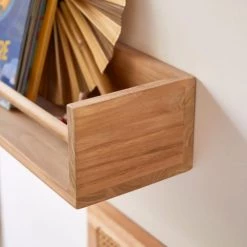 Tikamoon Bibliothèques Et étagères Enfant Etagère Murale Enfant En Teck Massif 60 Cm -Armoires enfant Soldes etagere murale enfant en teck massif 60 cm 7