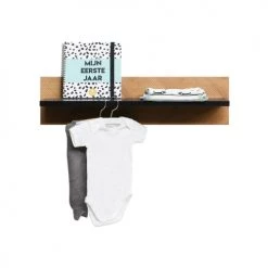 Bopita Bibliothèques Et étagères Enfant Etagère Murale Noir Naturel Naturel -Armoires enfant Soldes etagere murale noir naturel naturel 2