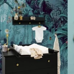 Bopita Bibliothèques Et étagères Enfant Étagère Noir Mat En Panneaux De Particules -Armoires enfant Soldes etagere noir mat en panneaux de particules 4