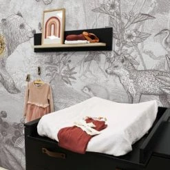 Bopita Bibliothèques Et étagères Enfant Étagère Noir Mat Naturel -Armoires enfant Soldes etagere noir mat naturel 4