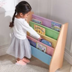 KidKraft Bibliothèques Et étagères Enfant Etagère Tissus Pastel Rangement Livres -Armoires enfant Soldes etagere tissus pastel rangement livres 1