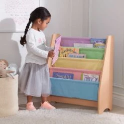 KidKraft Bibliothèques Et étagères Enfant Etagère Tissus Pastel Rangement Livres -Armoires enfant Soldes etagere tissus pastel rangement livres 2