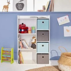 Alice's Garden Bibliothèques Et étagères Enfant Meuble De Rangement Pour Enfant, Blanc -Armoires enfant Soldes meuble de rangement pour enfant blanc 14