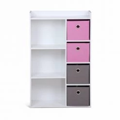Alice's Garden Bibliothèques Et étagères Enfant Meuble De Rangement Pour Enfant, Blanc -Armoires enfant Soldes meuble de rangement pour enfant blanc 21