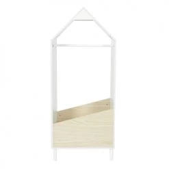 Toilinux Armoires Enfant Penderie Cabane Semi-fermée Pour Chambre D'enfant Blanc -Armoires enfant Soldes penderie cabane semi fermee pour chambre d enfant blanc 2