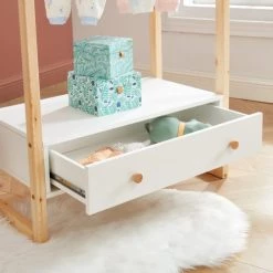 Baita Armoires Enfant Portant Blanc 1 Tiroir -Armoires enfant Soldes portant blanc 1 tiroir 3