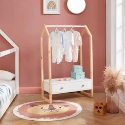 Baita Armoires Enfant Portant Blanc 1 Tiroir -Armoires enfant Soldes portant blanc 1 tiroir 4